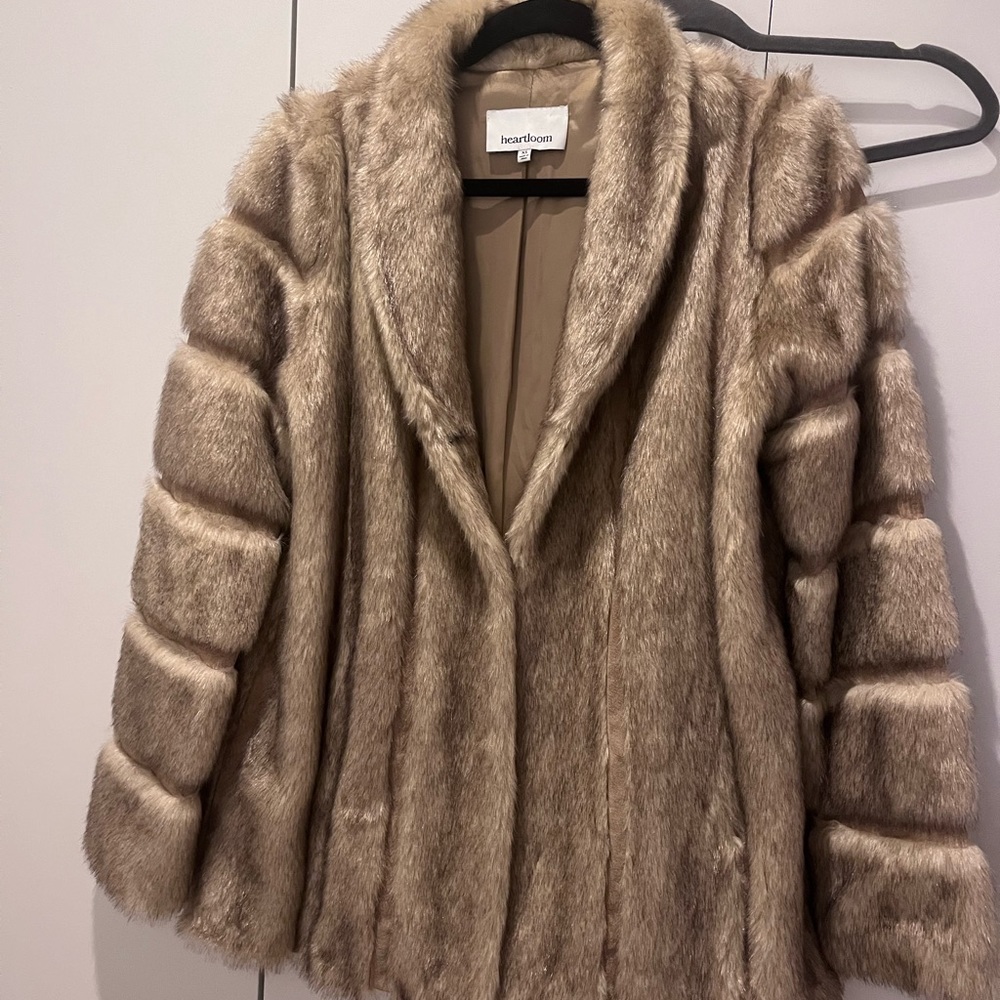 Heartloom Faux Fur Teddy Jacket in Light Brown